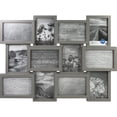 thumbnail image 1 of Mainstays 12-Opening 4x6 Linear Grey Collage Picture Frame (Holds 12 - 4x6 inch Photos), 1 of 6