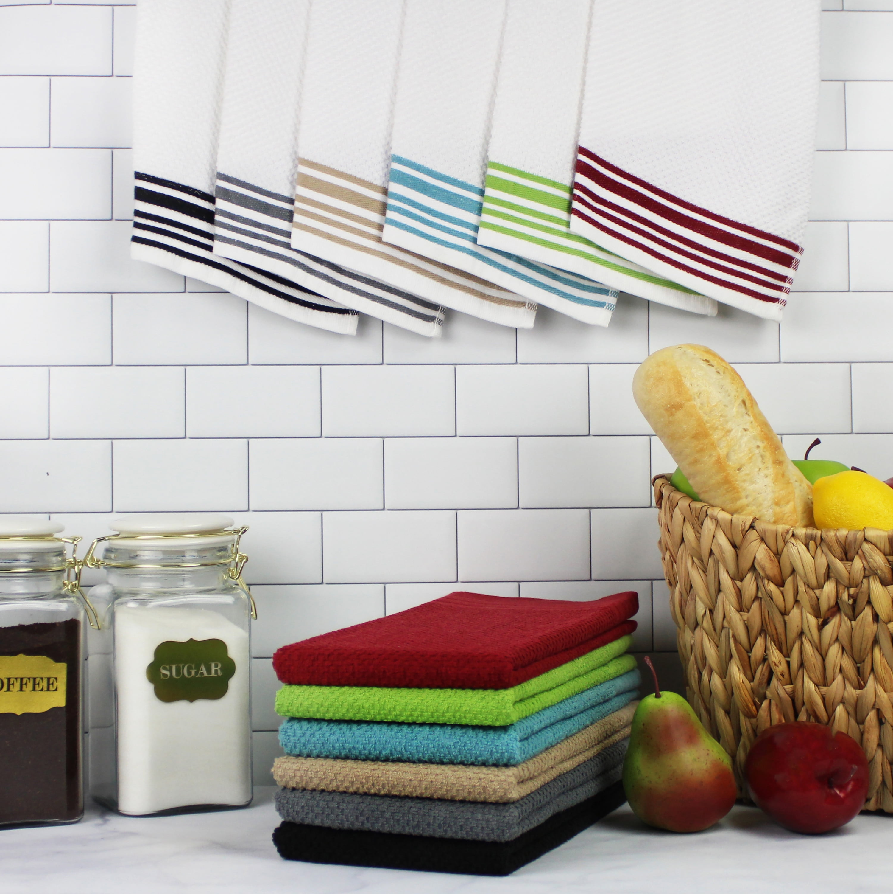Ritz Kitchen Basics Terry Kitchen Towels - Paprika (3 Pack