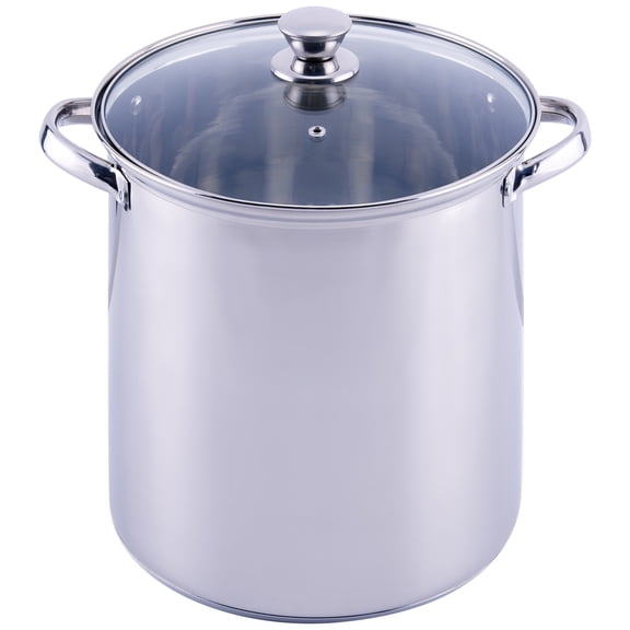 Mainstays Stainless Steel 12 Quart Stockpot with Lid