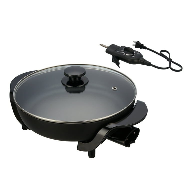 12 in. Black Non-Stick Electric Skillet with Glass Lid 12 in. Black Non-Stick Electric Skillet with Glass Lid