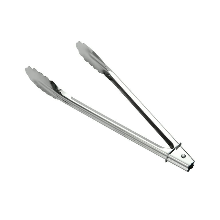 Webake 12 Inch stainless steel and silicone Kitchen Tongs in Pinch Tes