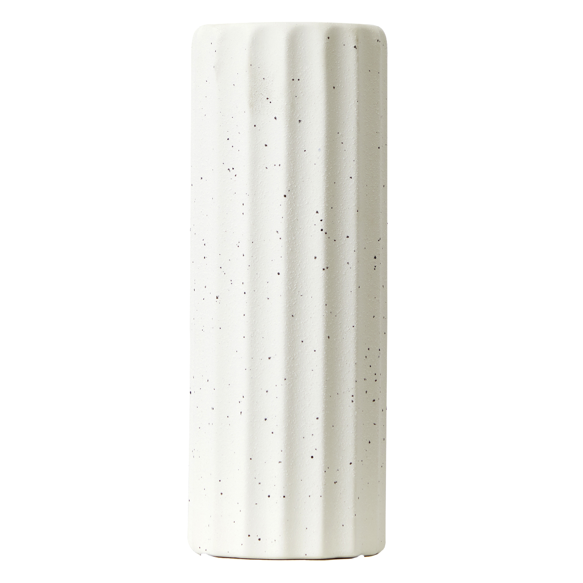 Mainstays 12" White Speckled Wavy Textured Stone Vase - image 1 of 5