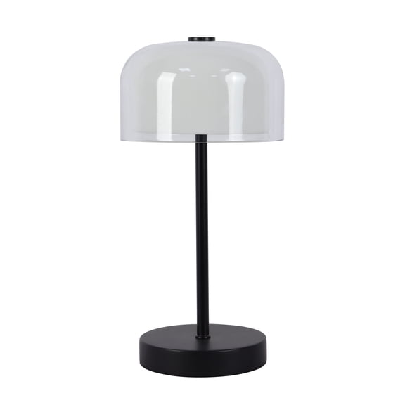 Mainstays 12-inch Rechargeable LED Touch Control Table Lamp with Double Shade