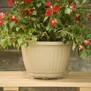 Mainstays 12 inch Round Vinyl Clear Plastic Circular Reusable Indoor Plant Saucer