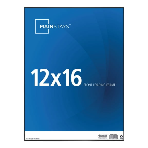 Mainstays – 12x16 Picture Frame – Black Front Loading Wall or Tabletop Photo Frame