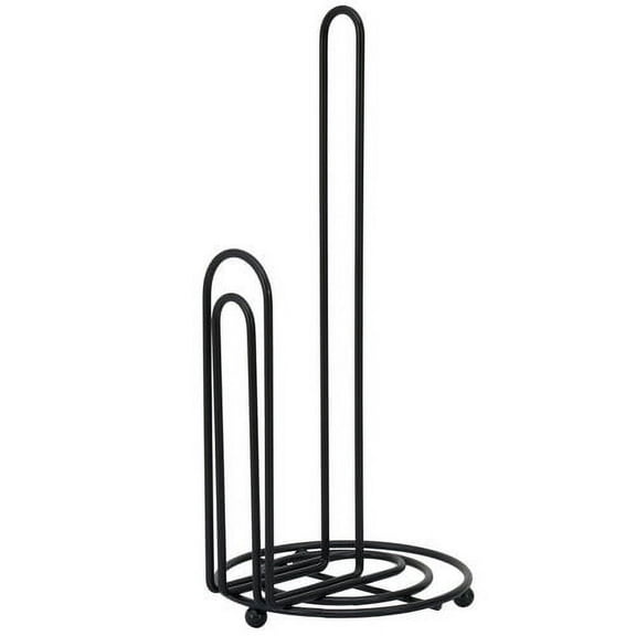 Mainstays 13.1" Stylish Metal Wire Paper Towel Holder, Black