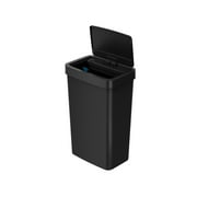 Mainstays Kitchen Automatic Trash Can, 13.2 Gallon Plastic Motion Sensor Garbage Bin, Black