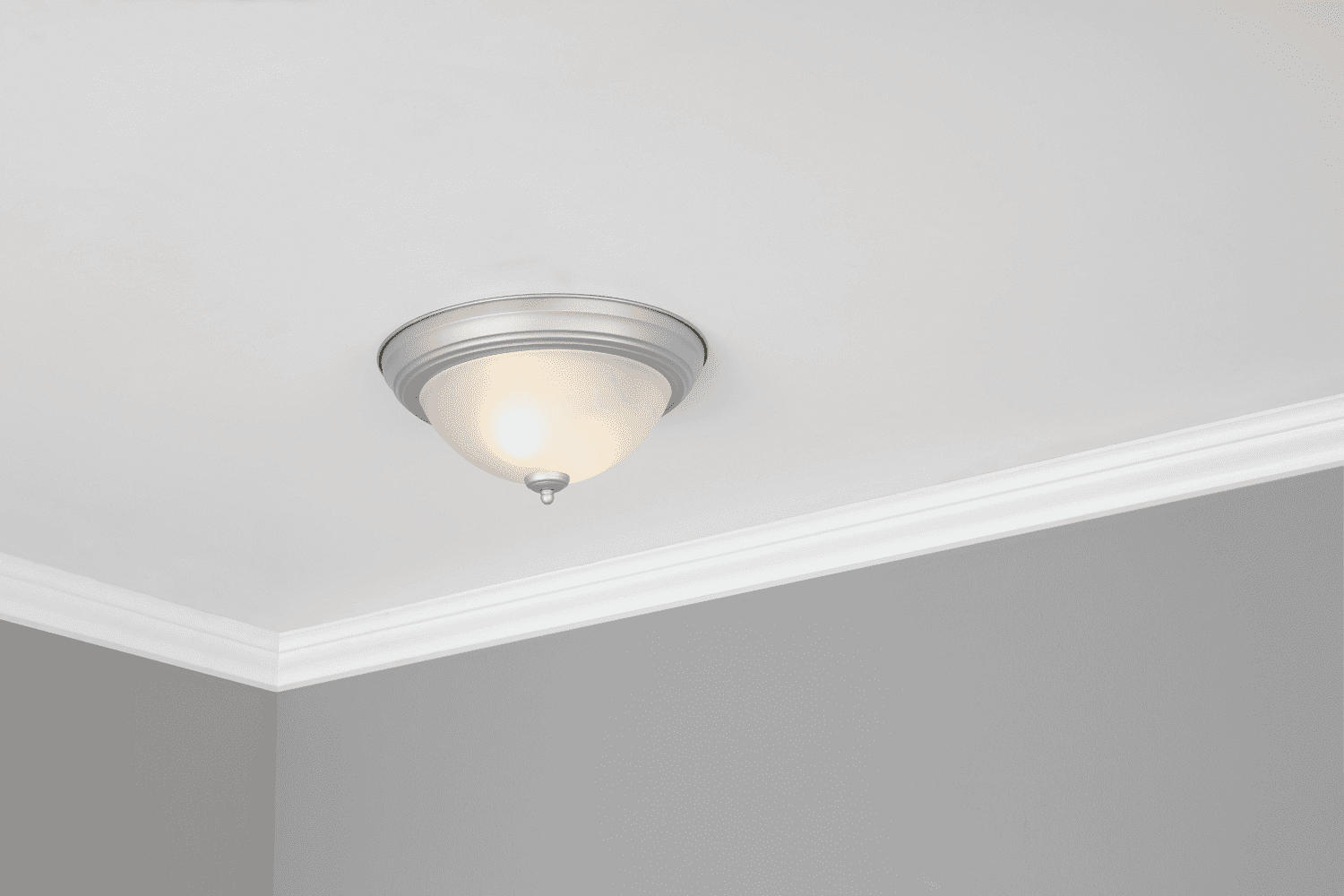 Mainstays 13.3" Flush Mount Ceiling Light Satin Nickel, No Bulb Included