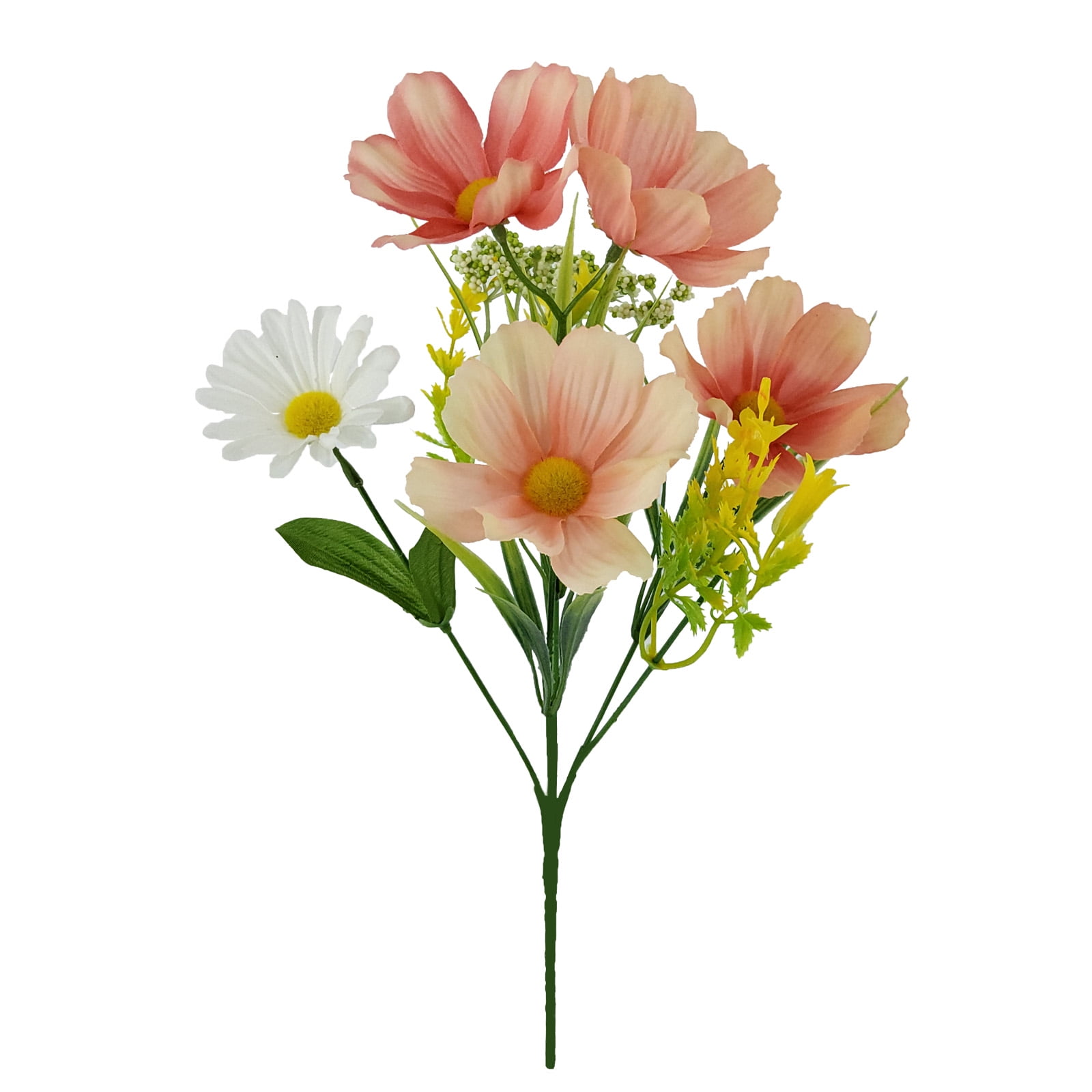 Mainstays 13.5" Indoor Artificial Cosmos Floral Mix Pick, Pink Color.