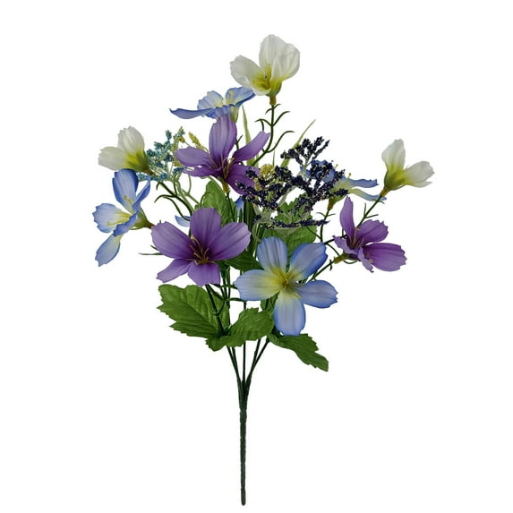Mainstays 13.5in Indoor Artificial Mini Blue Flower Pick