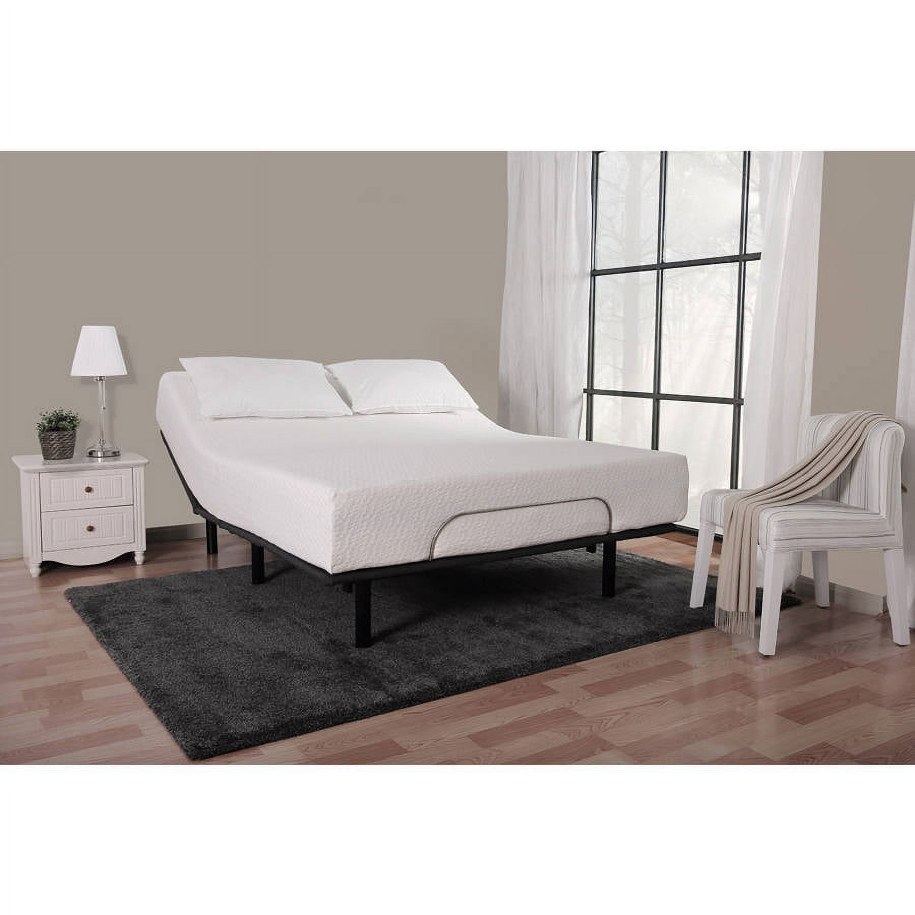 Mainstays 13" Adjustable Steel Bed Frame, No Tool Assembly, Queen