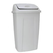 Mainstays 13 Gallon Trash Can, Plastic Swing Top Kitchen Trash Can, Gray