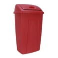 thumbnail image 1 of Mainstays 13 Gallon Trash Can, Plastic Swing Top Kitchen Trash Can, Red, 1 of 8