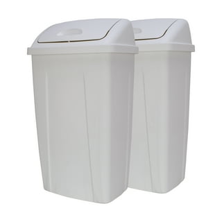 DISCONTINUED] Diamond Plate Swivel Top Trash Can - FREE SHIPPING