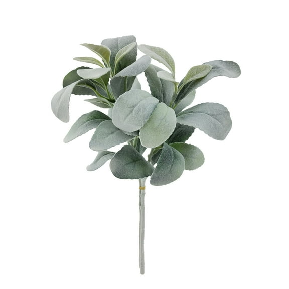 Mainstays 13'' Indoor Decorative Artificial Foliage Pick, 13'' Lamb's Ear Plant, Green Color