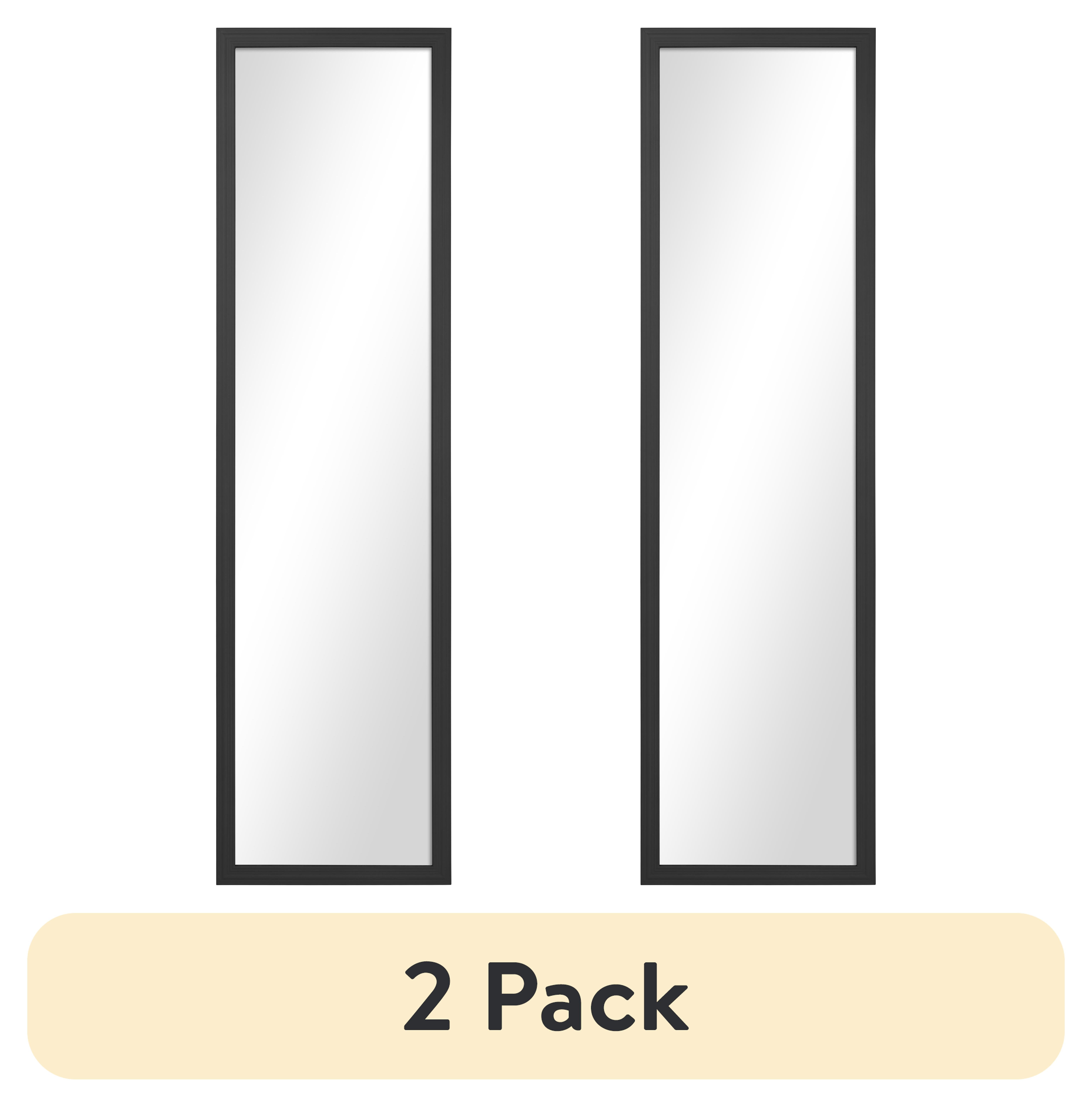 (2 pack) Mainstays 13x49 Rectangular FullLength Black Mirror