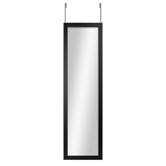 Mainstays Over-the-Door Rectangular Mirror, Black, 14" x 50"