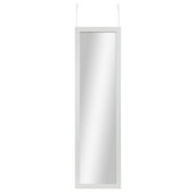Mainstays Over-the-Door Rectangular Mirror, White, 14" x 50"