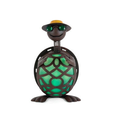 Solar Powered Tractor Yard Stake Light - 32" Tall Metal Garden Decor With Auto On/Off