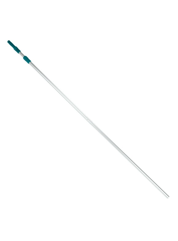 Mainstays 14' Aluminum Telescopic Pool Pole in Silver & Teal - 2 Pieces