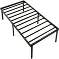Mainstays 14" Heavy Duty Steel Slat Twin Platform Bed Frame, Black