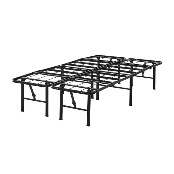 Mainstays 14" High Quad Fold Steel Platform Bed Frame, Twin