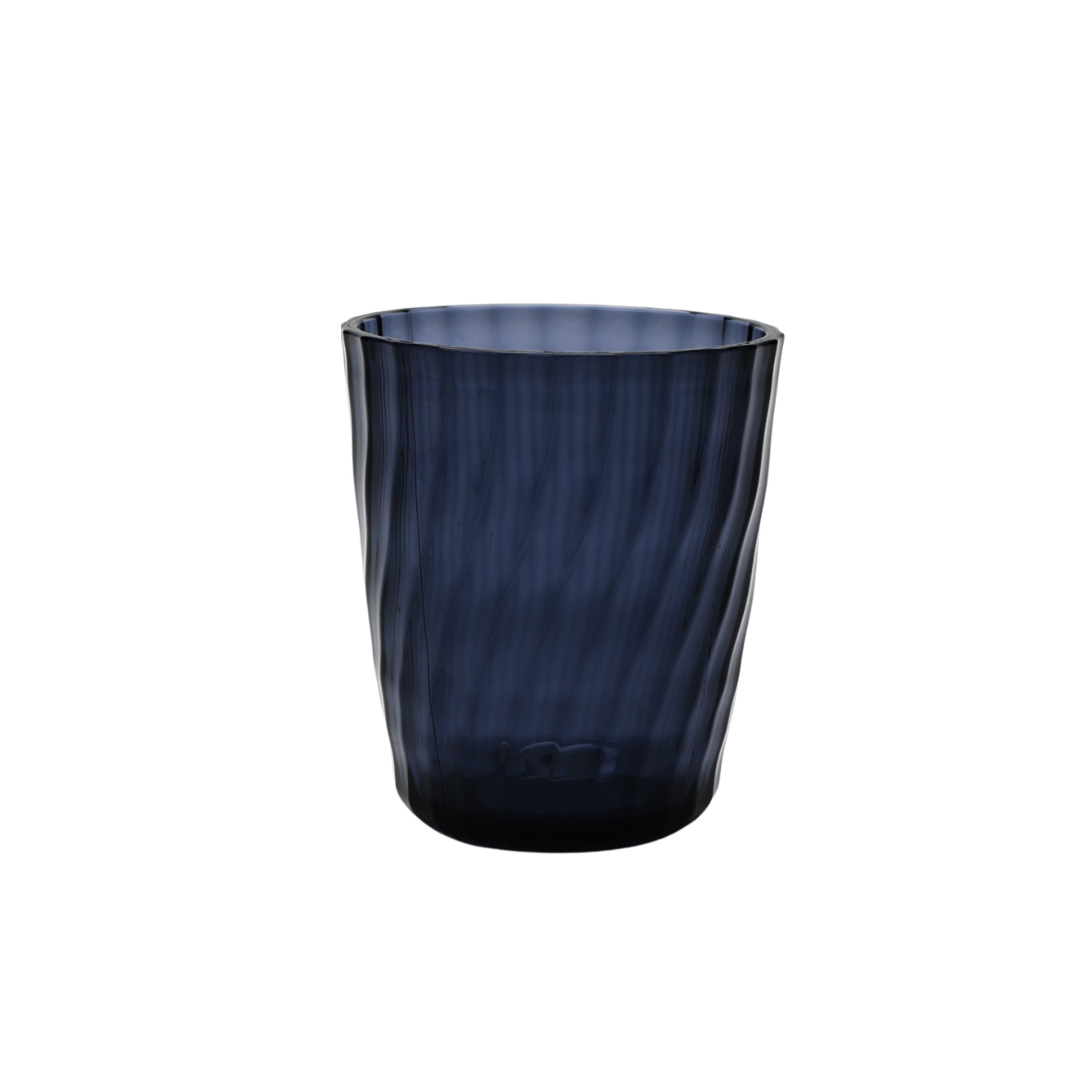 Mainstays 14-Ounce Acrylic Short Embossed Swirl Texture Tumbler, Blue