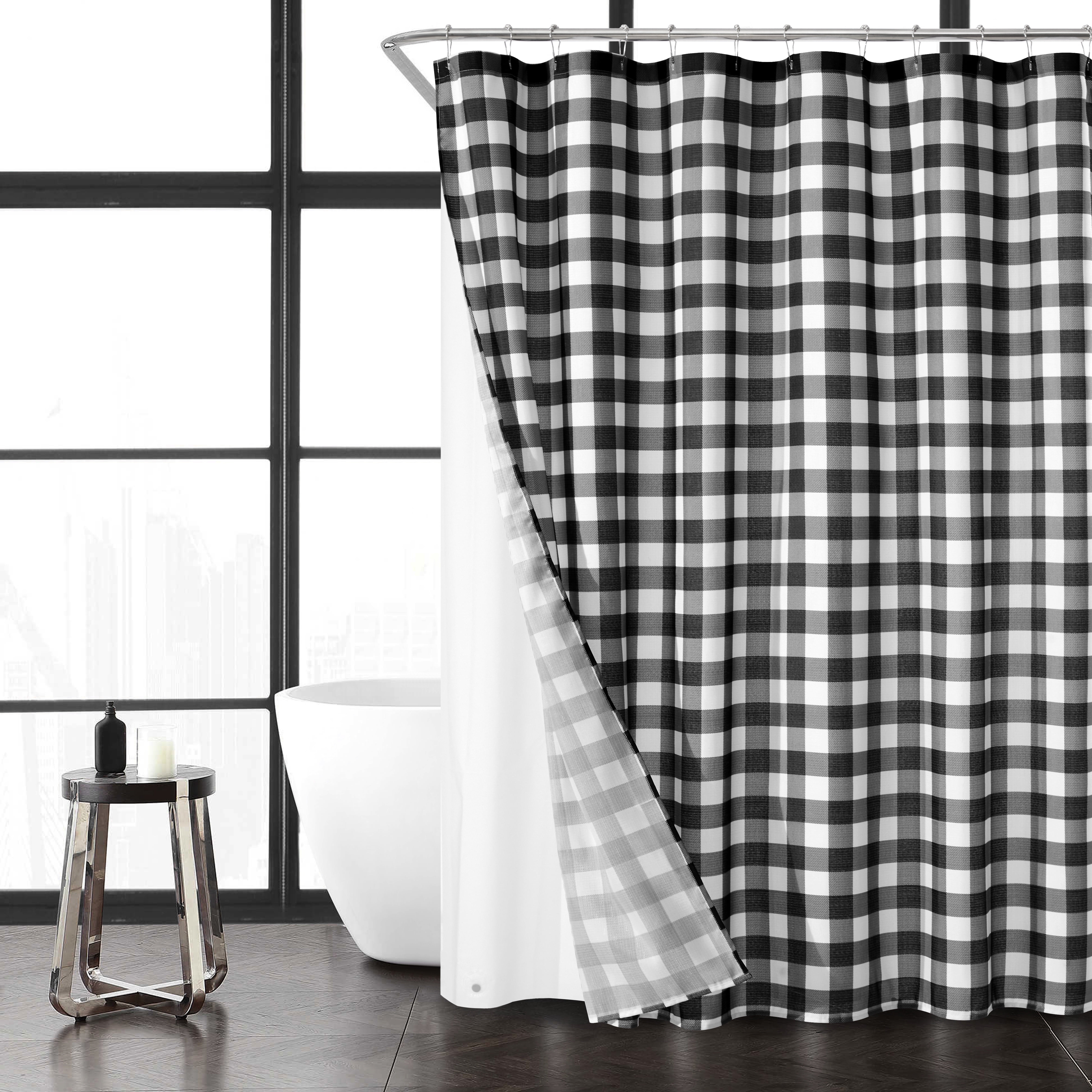 Mainstays 14 Pc Buffalo Plaid Faux Linen 72