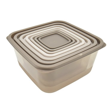 Mainstays 14 Piece Ombre Plastic Food Storage Set, Stone Ombre