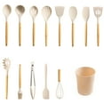 thumbnail image 1 of Mainstays Silicone & Bamboo Cooking Utensil Set, 14 Pieces, 1 of 11