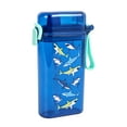 thumbnail image 1 of Mainstays 14 fl oz Novelty Water Bottle, Shark, Blue, with Handle, Silicone Straw, 1 of 7
