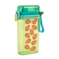 thumbnail image 1 of Mainstays 14 fl oz Novelty Water Bottle, Sipper, Strawberry, Green, with Handle, Silicone Straw, 1 of 7