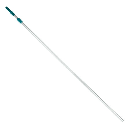Mainstays 14 ft Aluminum Telescopic Pool Pole in Silver & Teal - 2.4 lbs. - 2 Piece - New Condition