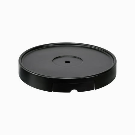 Mainstays 14 inch Round Resin Black Plant Caddy with 4 Wheels