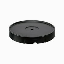 Mainstays 14 inch Round Resin Black Plant Caddy with 4 Wheels
