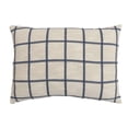 thumbnail interactive-video image 1 of Mainstays Ivory & Blue Windowpane Decorative Pillow, 14" x 20", 1 of 5