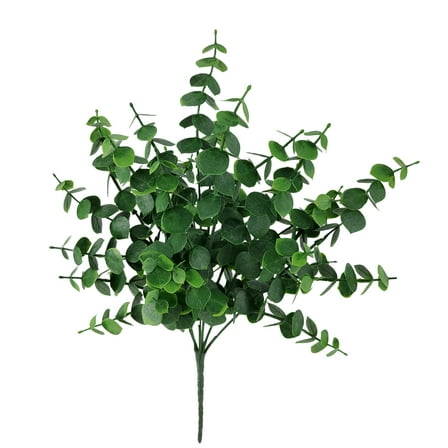 Mainstays 14in Indoor Artificial Eucalyptus Leaves Pick, Green Color. Weight 0.14lb, Pot Not Included.