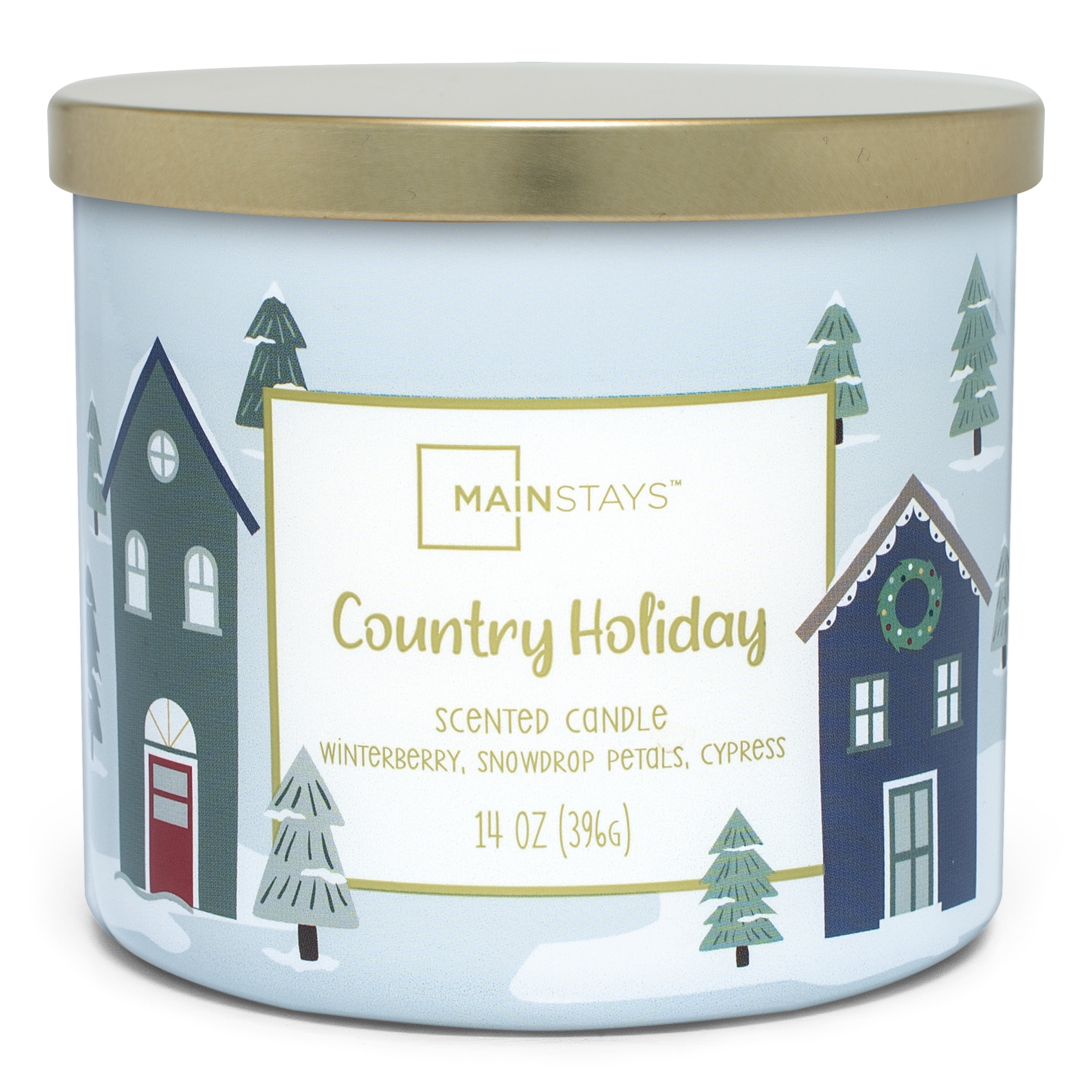Mainstays 14oz 3Wick Jar Candle, Country Holiday