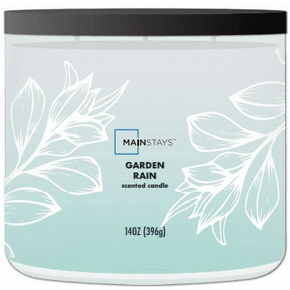 Mainstays 14oz 3-Wick Scented Candle, Garden Rain