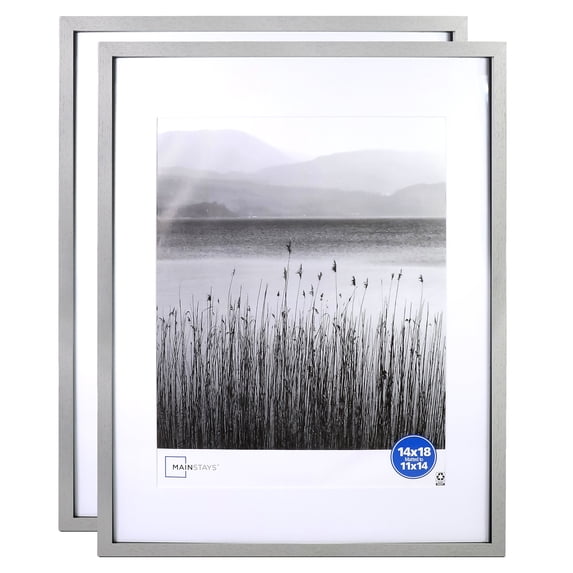 Mainstays 14x18 inch Matted to 11x14 inch Gray 0.5