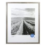 Mainstays – 11x14 Picture Frame – Rustic Gray Matted Gallery Linear Program Wall Photo Frame