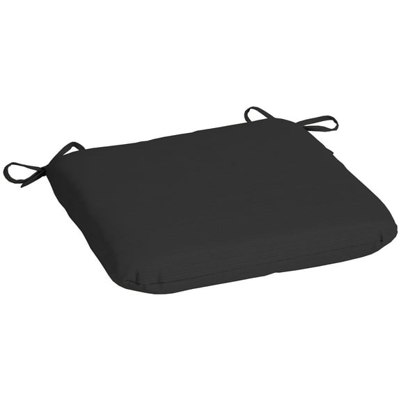 Mainstays 15.5"D x 17"W Black Rectangle Outdoor Seat Pad (1 Pack)