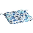 thumbnail image 1 of Mainstays 15.5" D x 17" W Blue Floral Rectangle Outdoor Seat Pad (1 Pack), 1 of 8