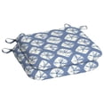 thumbnail image 1 of Mainstays 15.5" x 17" Blue Sand Dollar Rectangle Outdoor Seat Pad (2 Pack), 1 of 9