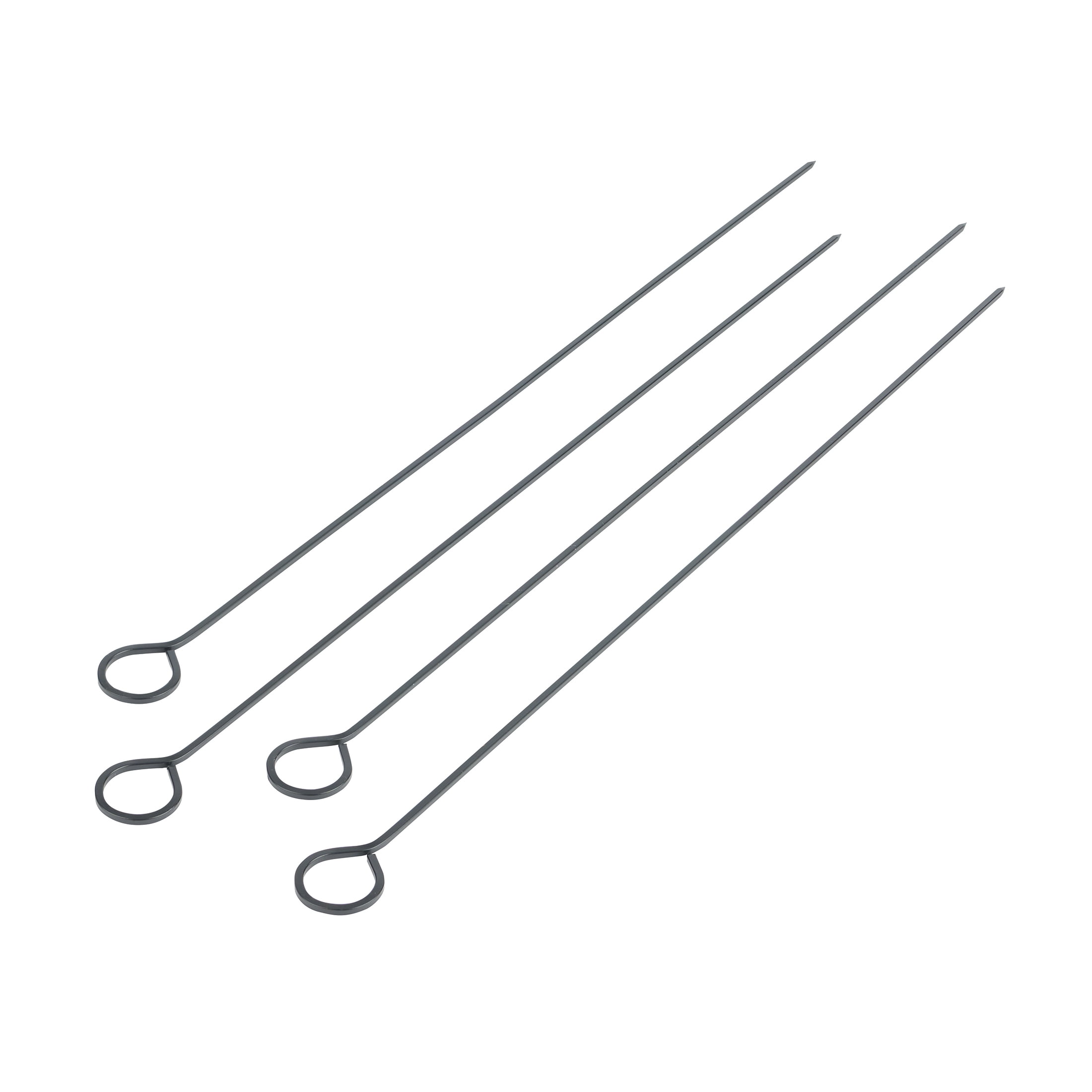 Mainstays 15" Non Stick Metal BBQ & Meat Skewers (4 Pack), Black - Walmart.com