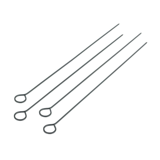 4-Pack 15-Inch Metal Skewers – Reusable BBQ Grilling Sticks