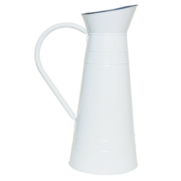 Mainstays Floral Iron Ceramic Pitcher, 15", White