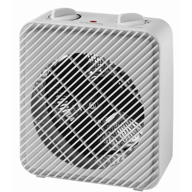 Mainstays 1500W 3-Speed Electric Fan-Forced Space Heater with Adjustable Thermostat, White