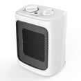 thumbnail image 1 of Mainstays 1500W Ceramic Fan-Forced Electric Space Heater, White, New, WSH10C2AWW, 1 of 14