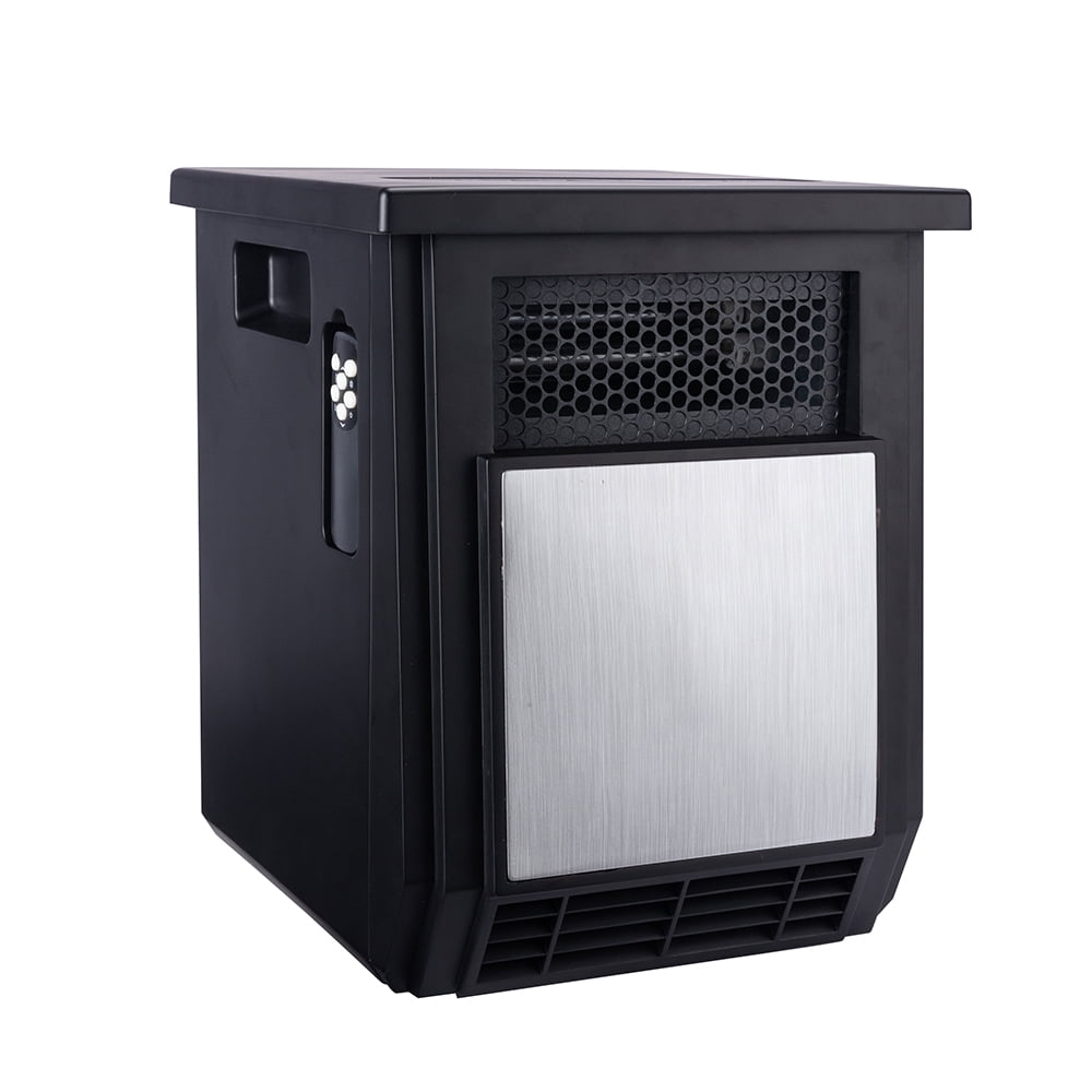 Mainstays 1500W Freestanding 4-Element Infrared Cabinet Space Heater, Black  - Walmart.com